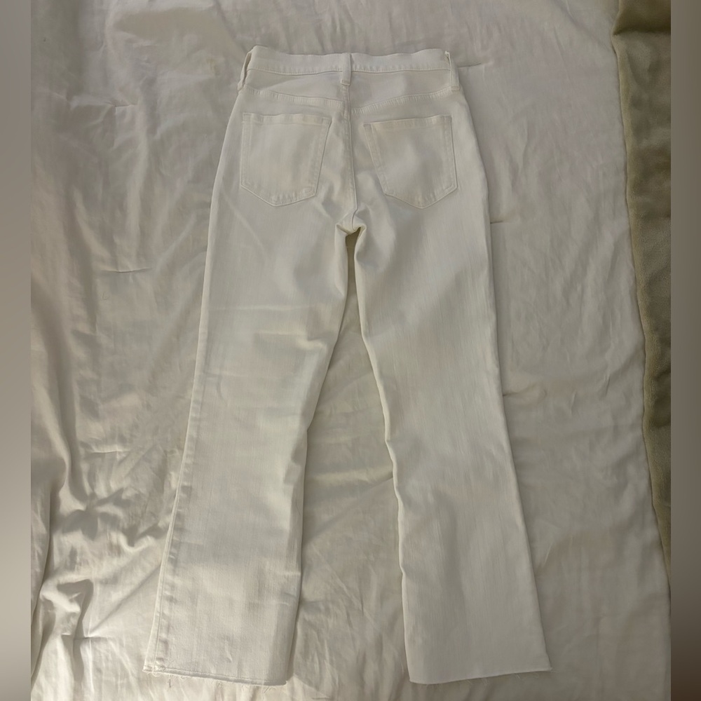 J. Crew 9" demi-boot crop jean in white wash - Size 25